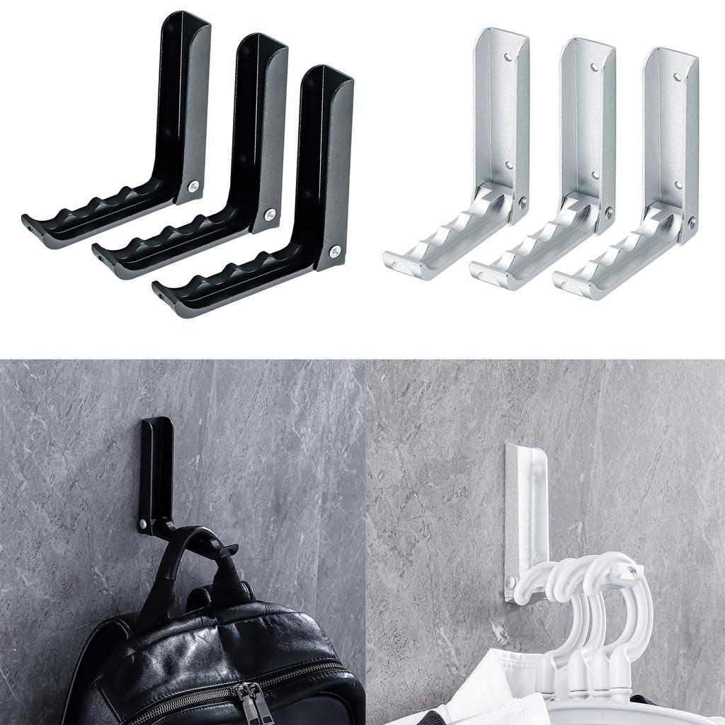3x Wall Mount hanger Bathroom Coat Hook , Silver