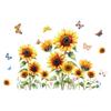New plant flowers sunflowers butterflies electrostatic glass stickers window glass decoration glue-free and easy to tear