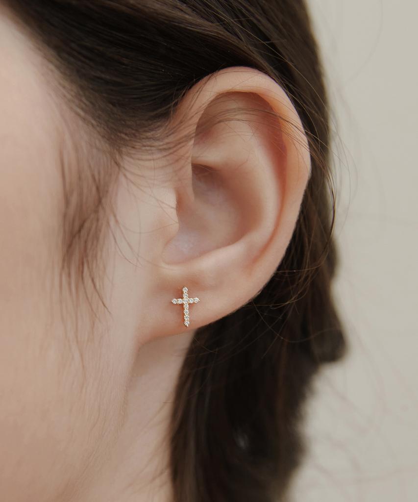 Tatiana (Silver 925) Holy Cross Earrings Ec3128
