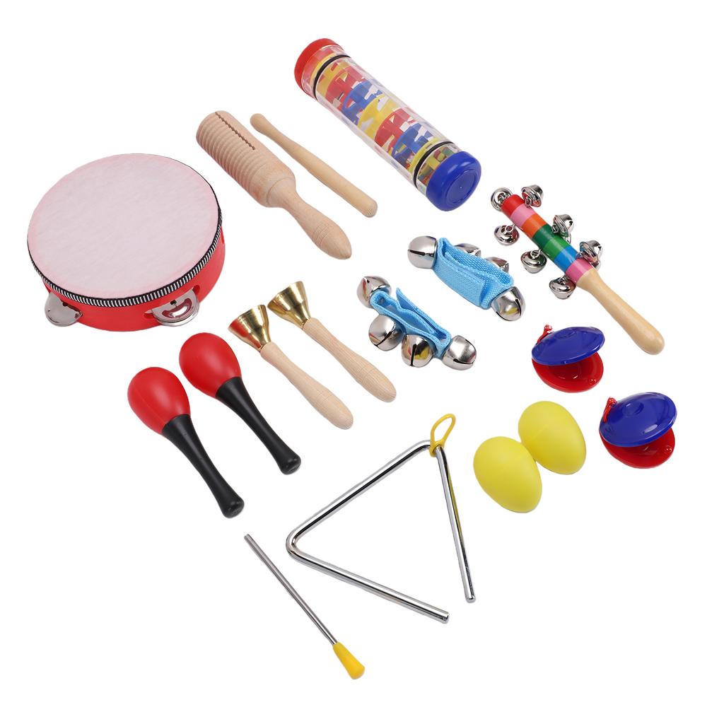 Kids Musical Instruments 10 Types Percussion Instruments Tambourine Clappers Maracas for 3 8 Years Old Girls Boys