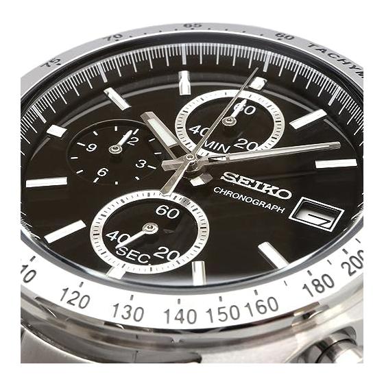 SEIKO 1/5 Second Chronograph Quartz Watch Men's SBTR005 Black [Domestic Genuine Product]