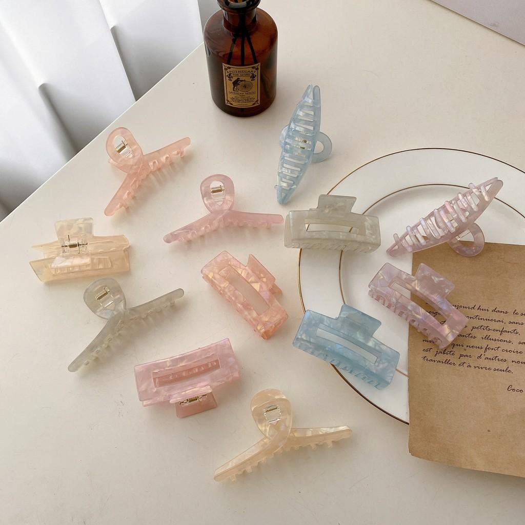 Exquisite Korean Style Medium Size Pvc Shark Hair Claw Clip For Elegant Hairstyles