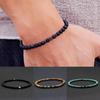 Noter Men Bracelet 6 Colors 4mm Beads Strand Braslet Natural Hematite Stone Healing Braclet Meditation Yoga Accessories Joias