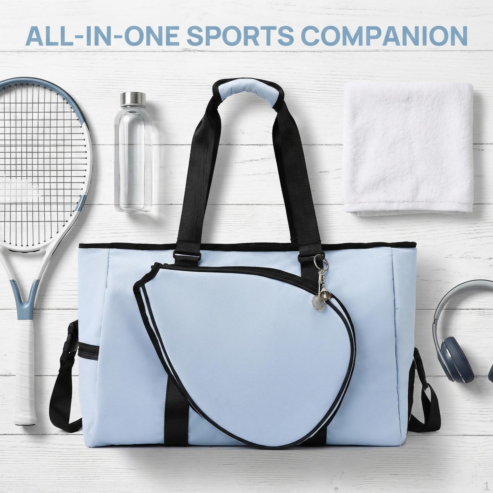 

Badminton And Women, Detachable Shoulder Strap, Large, with Separate Wet Dry Compartments, . синій