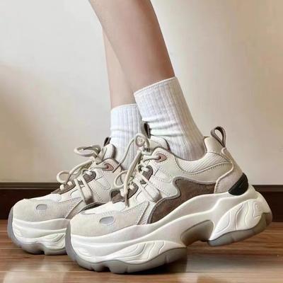 Plattform Sneakers Damer 2024 Ny Vår og Høst Allsidige Casual Sportssko Damesko Sko for Kvinner Høy (5 cm-8 cm)