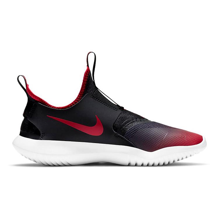 Nike Flex Runner Cushioning Slip Resistant Abrasion Resistant Low top Running Shoes GS Black Red AT4662-607