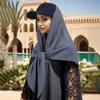 New Arrival Musilm Women Square Scarf Chiffon Hijabs With Base Ball Cap Summer Ready To Wear Instant Chiffon Sport Headscarf