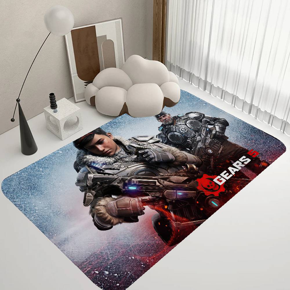 Tappetino da Bagno Videogioco G-Gears Of W-War Decorazione Stanza Bambini Camera da Letto Balcone Tappetino Antiscivolo Soggiorno Area Comodino Tappeti