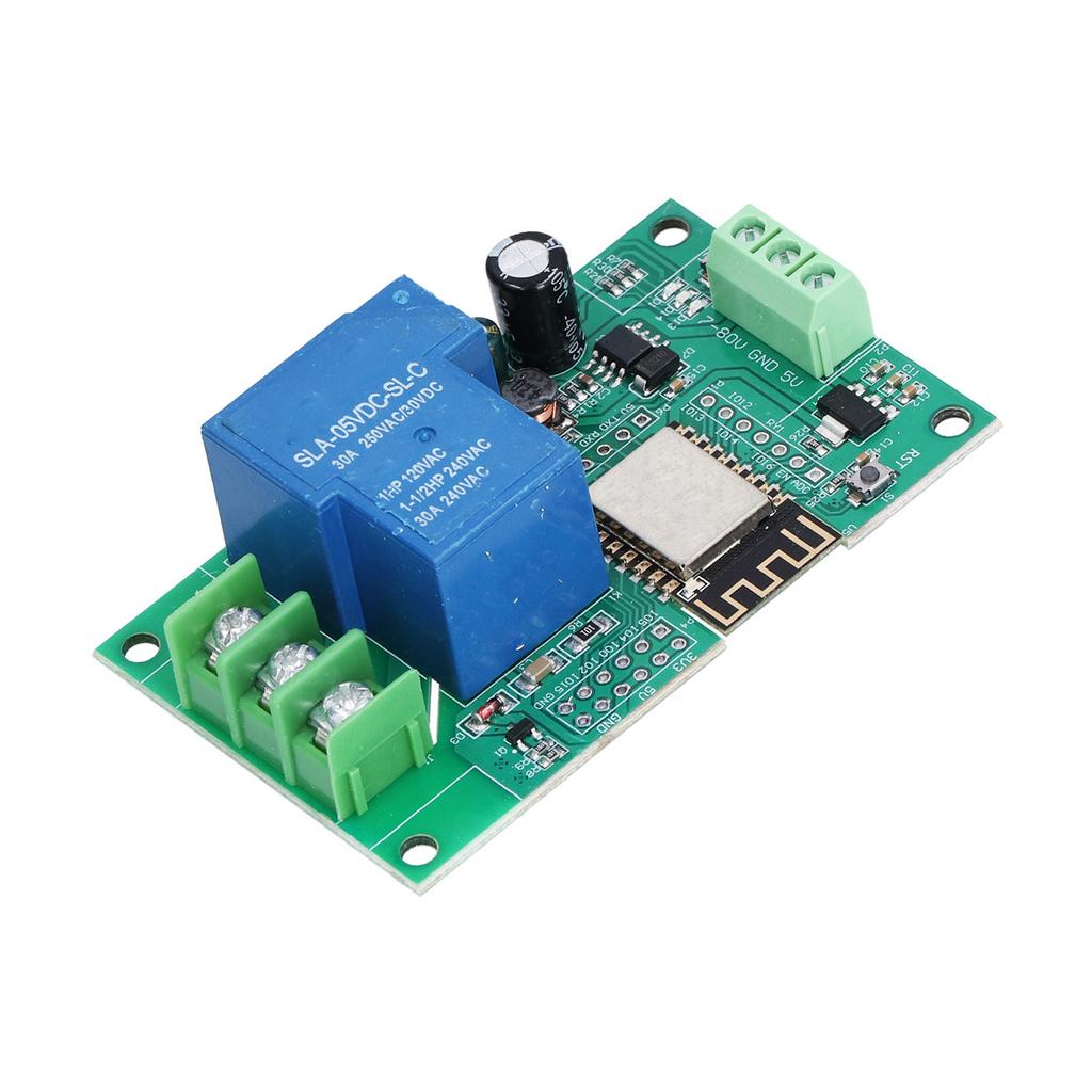 30A Relay Module 1 Channel WIFI Control Development Board with Pin Headers Sockets ESP‑12F