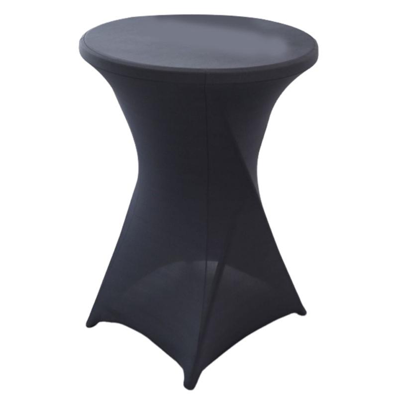 Cocktail Spandex Stretch Elastics Table Cover Square Corner Tablecloth Top Bars Table Cloth for Wedding Banquets