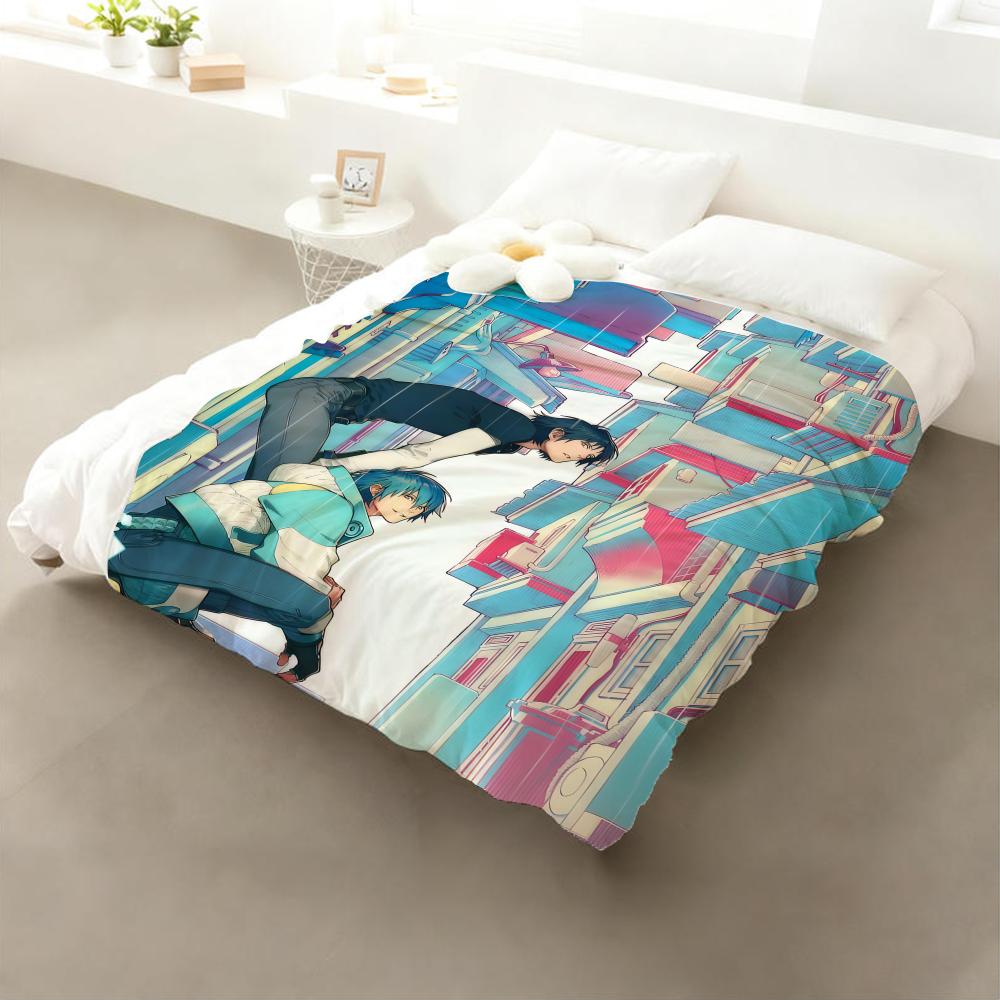 

Anime DRAMAtical Murder Throw Flannel Throw Blanket: Soft Kid-Friendly Warm Anti-Static All Season Washable Couch Bed Home 75x90cm