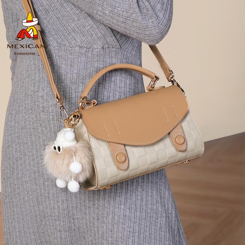 MEXICAN Leather Crossbody Bag, Handbag, Shoulder Bag, White