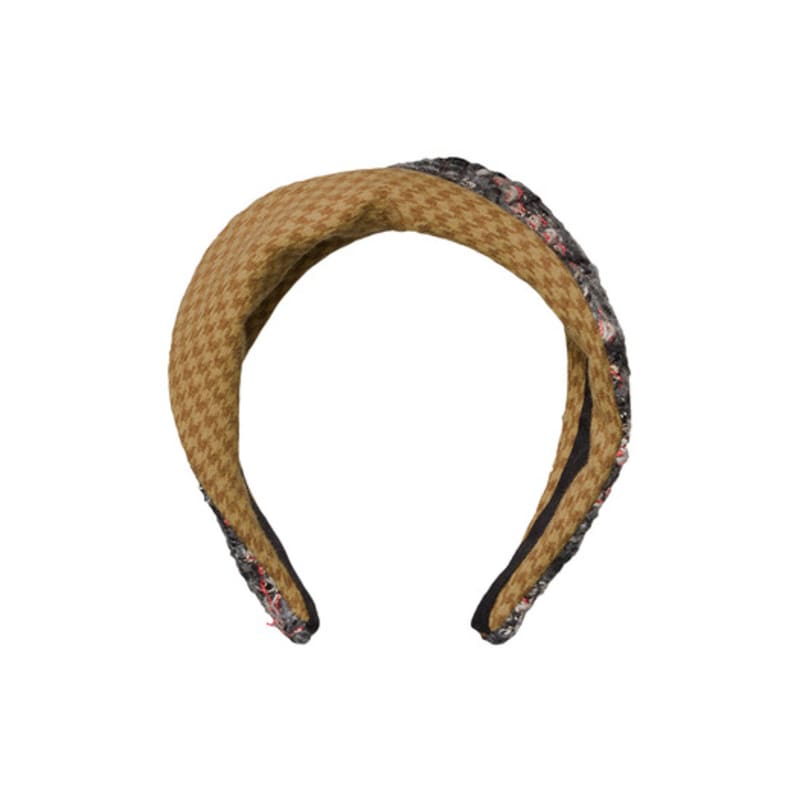 Brown Hat [serre-tete] Folding Fascinator - Tweed