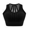 Breathable Mesh Sport Bra with Wide Straps and Stylish Back Design