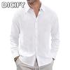 Moda Uomo Scollo a Polo Manica Lunga Autunno Inverno Camicie & Bluse Casual