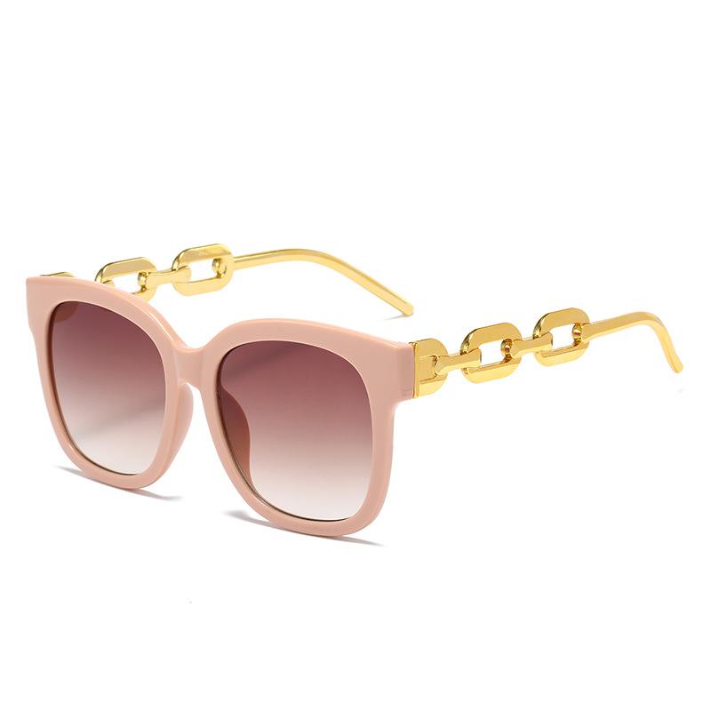 Summer New Sunglasses European And American Personalized Chain Glasses Street Shooting Funny Square Women'S Sunglasses