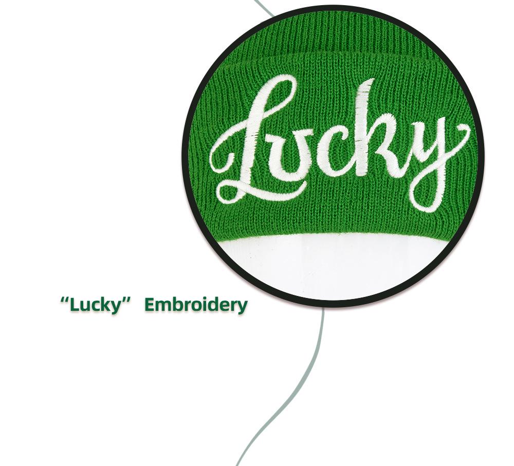 New Irish Embroidered Green Wool Hat for St. Patrick's Day Party Costume