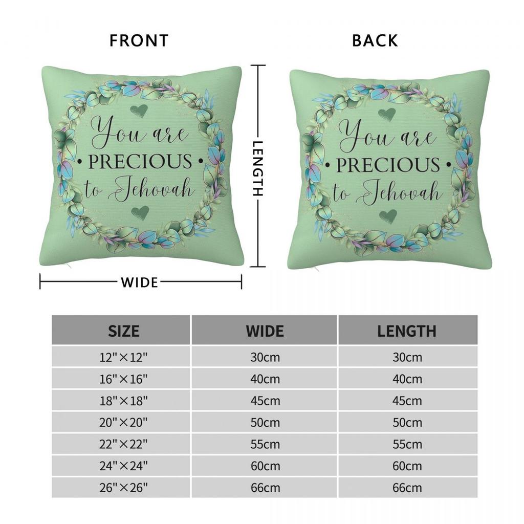You Are Precious To Jehovah Square Pillowcase Polyester Linen Velvet Creative Zip Decorative Pillow Case Sofa Seater Cover 45x45