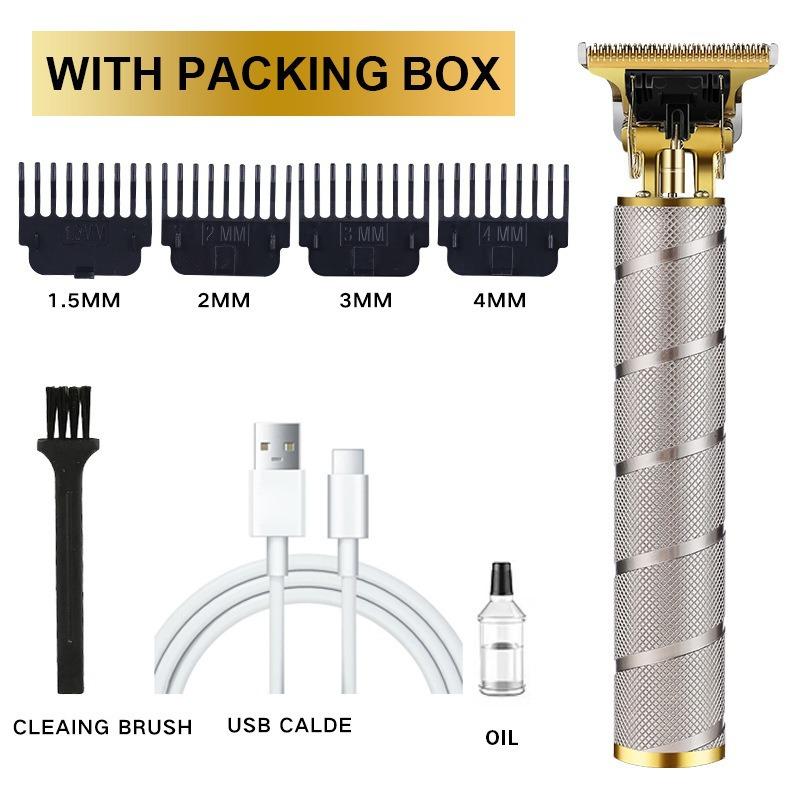 Professional Hair Clippers Electric Haircut Kit Hair Trimmer Grooming Waterproof Rechargeable Close Cutting T Blade for Men