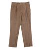 CONNECT KINLOCH [Semi-Wide] One-Pleat Corduroy Jersey Pants (Beige)
