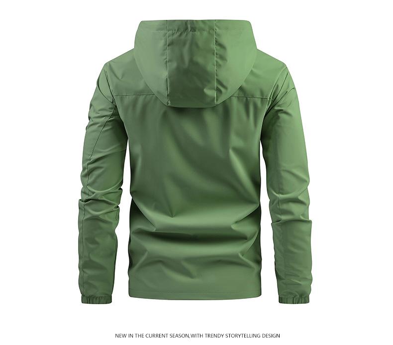 Men's Windproof Hooded Workwear Jacket - Spring & Autumn Casual Trend