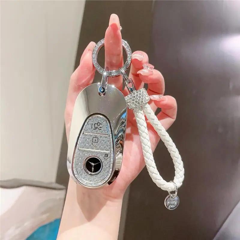 VFO1 Car Remote Key Cover Case Holder shell Women's Bag Fob For Mercedes Benz 2025 New C260L E300L S400L EQE GLC CLE C E S Class