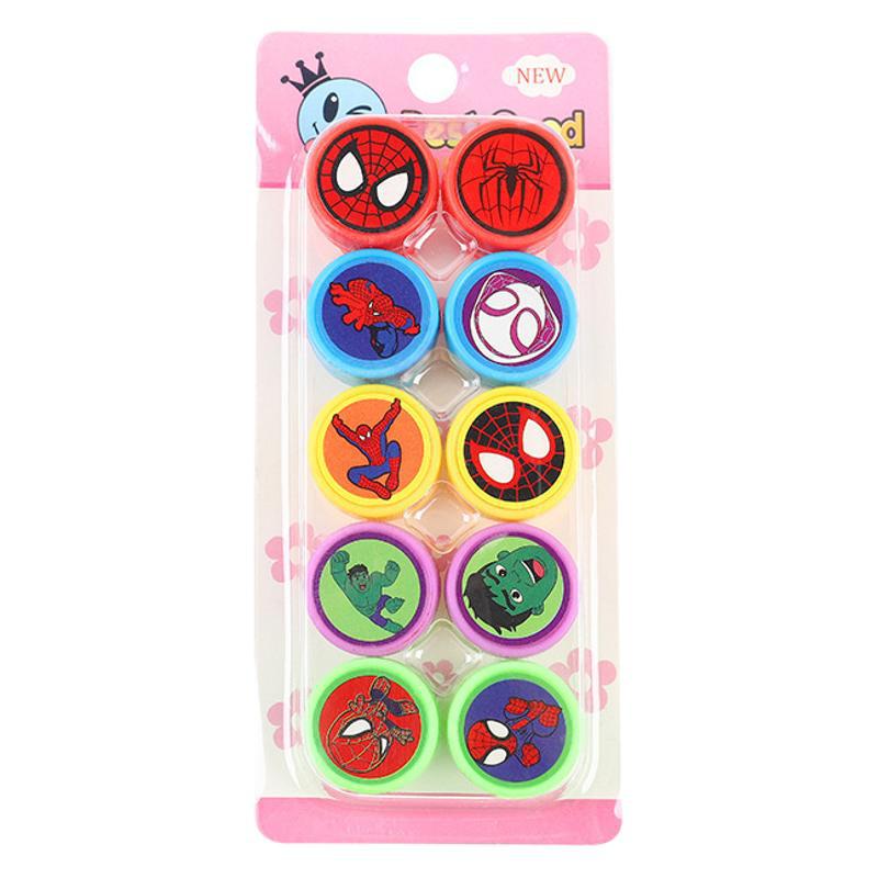 Spiderman Theme Children s Stamps Classroom Awards Seal Birthday Guests Gifts Party Favorites Kids Children s Birthday Gifts 10pcs