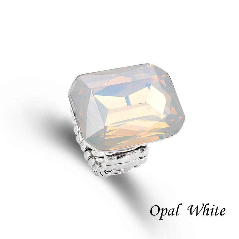 Personality Elegant 7 Colors Big Ring For Women Big Resin Stone Fashion Elastic Stretch Finger Rings Christmas Jewelry