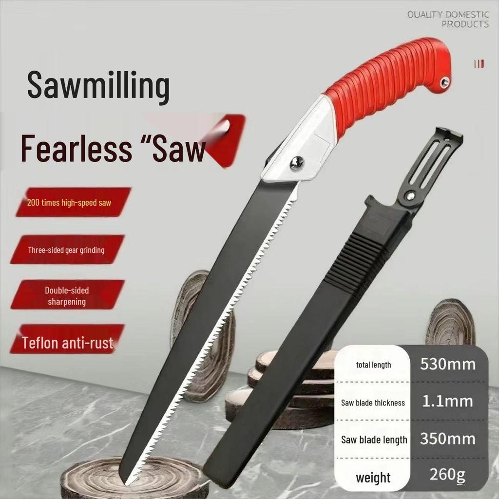 Japanese Big White Shark Manganese Steel Pruning Hand Saw for Gardening and Fruit Trees