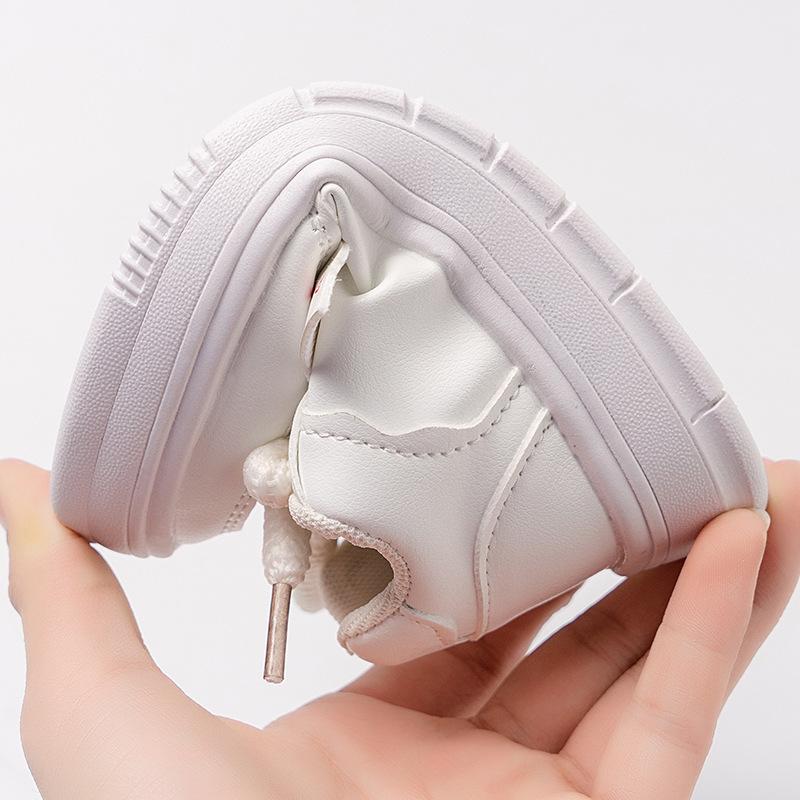 Girls Board Shoes 2025 Spring New Little White Shoes Breathable Girls Sports Shoes Primary School Students Women's Shoes Children's Shoes