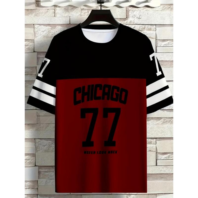 Pánské grafické tričko Chicago 23 s krátkým rukávem, sportovní dámské tričko, unisexové, pro každodenní nošení, letní pánské závodní tričko