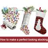 Christmas Stocking Fireplace Decor Christmas Gift Fun Tree Snowflake Red White Plaid Sock Boots Fireplace Home Decoration