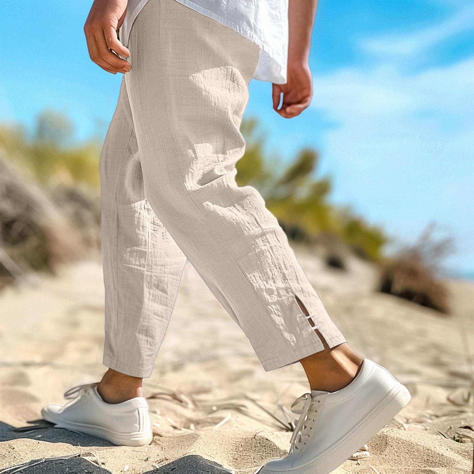 

Men s Overalls Drawstring Multi Pocket Casual Pants Hiking Pants Cotton Twill Pants S хаки