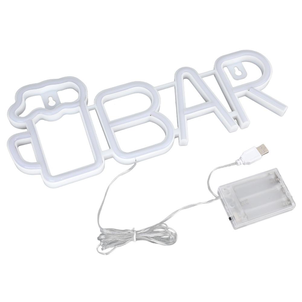 USB or Battery Powered LED Neon Sign Beer Bar Shaped LED Sign High Safety Neon Sign Bar