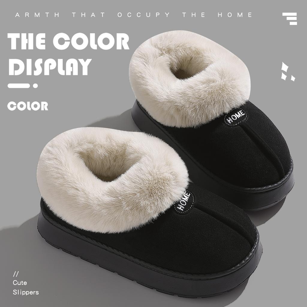 Outer Wear Cotton Mop Autumn and Winter Fashion Couple Home Indoor Non-slip Wear-resistant Thick Bottom High-top Cotton Mop