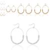 Fashionable Alloy Geometric Earrings Stylish Womens Street Style Accessories