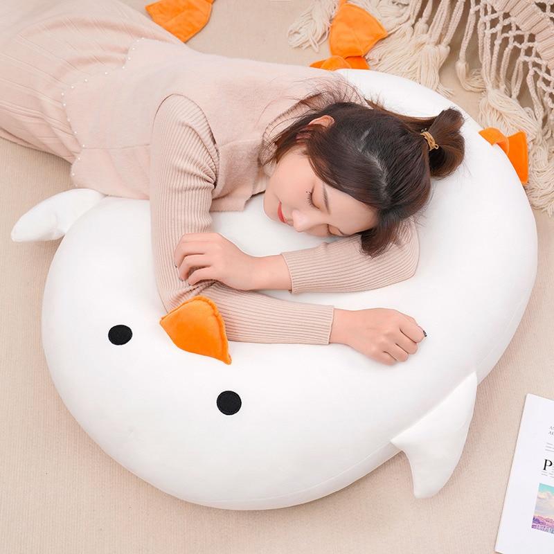Entzückende Squishy Weiße Enten Plüschtiere Gefülltes Süßes Tierkissen Umarmungs Schlafkissen Kinder Baby Geburtstagsgeschenke