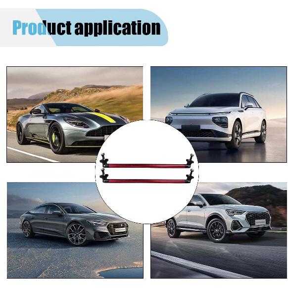 2PCS 11.42'' Splitter Strut Rods, Car Bumper Strut Rods, Front Lip Rod Protector Splitter, Adjustable Tie Support Bars, Lip Bumper Splitter,