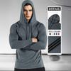 Herren Athletik Hoodie Schnelltrocknend Mit Kapuze Fitness Oberteil Slim Fit Langarm Trainings Pullover Laufshirt für Fitnessstudio Joggen Training