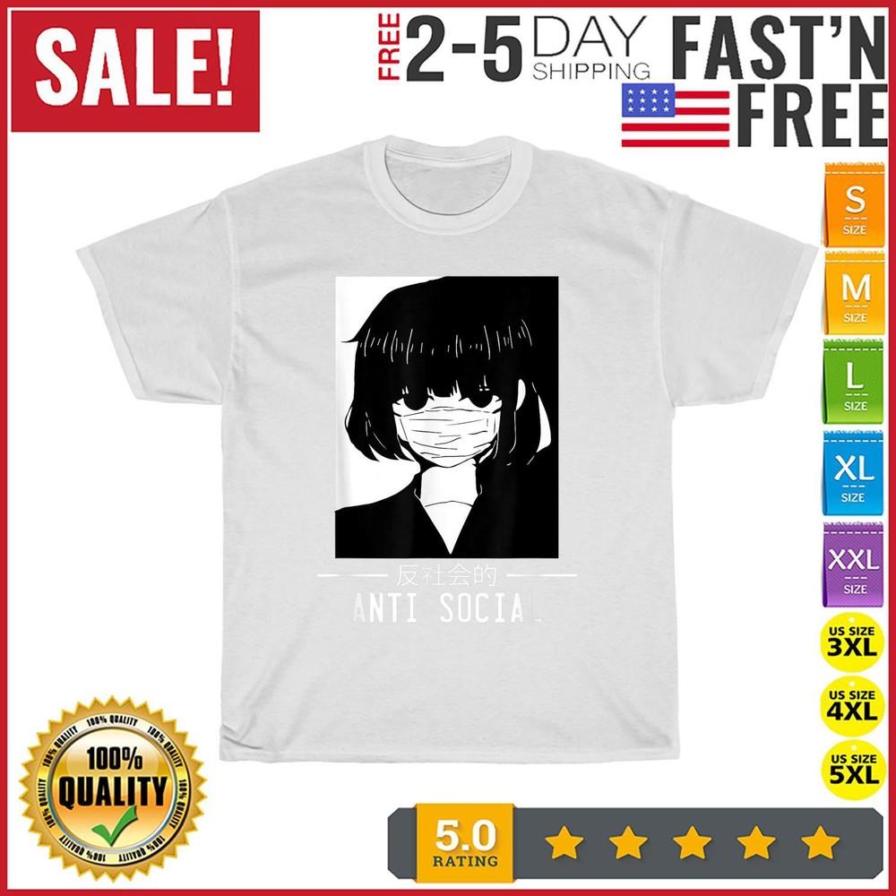

Anti Social Japanese Vintage T Shirt Men Fashion 2023 Women T Shirt Short Sleeve L