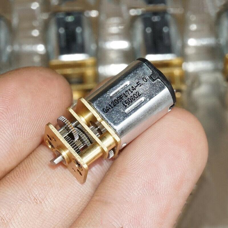 Mini N20 Gear Motor DC 3V-12V Slow Speed Full Metal Gearbox Gear Reducer Electric Engine Large Torque DIY Toy Robot