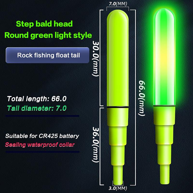LED Luminous Float Tail Light Night Fishing Rod Tip Lamp Long Battery Life Waterproof for Lake River Angling