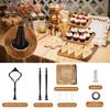 3 Layer Wood Cupcake Stand High-capacity Snacks Display Tray Square Plates for Desserts Fruits,Kitchen Organizer for Xmas Party