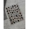 Leopard Print 5D Embossed Nail Stickers Hollow Black Lace Y2K DIY Nail Art  For Women