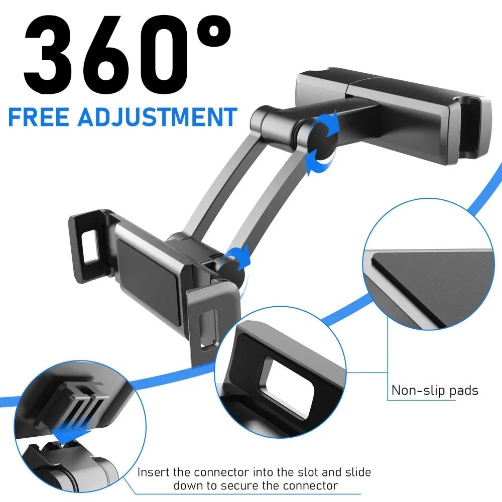 Collapsible Back Seat Headrest Tablet Phone Car Holder Stand Ajustable Support for Xiaomi IPhone IPad Car Mobile Mount