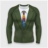 Suit Imitation 3D T-shirt For Men's Street Hip-hop Cosplay Funny And Personalized Round Neck Long Sleeved Fashion Casual New Top
