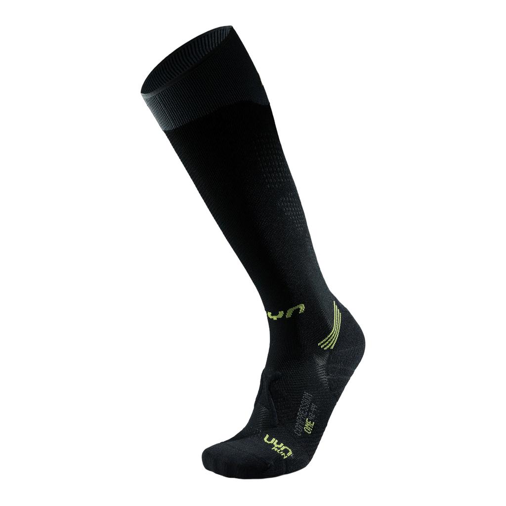 Win Men Run Compression One Socks / Black / Grey / Lime