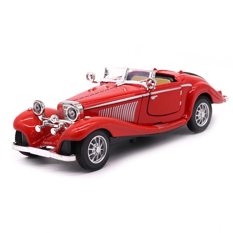 

Retro Alloy Classic Toy Car 1:28 Pull-back Model for Kids красный