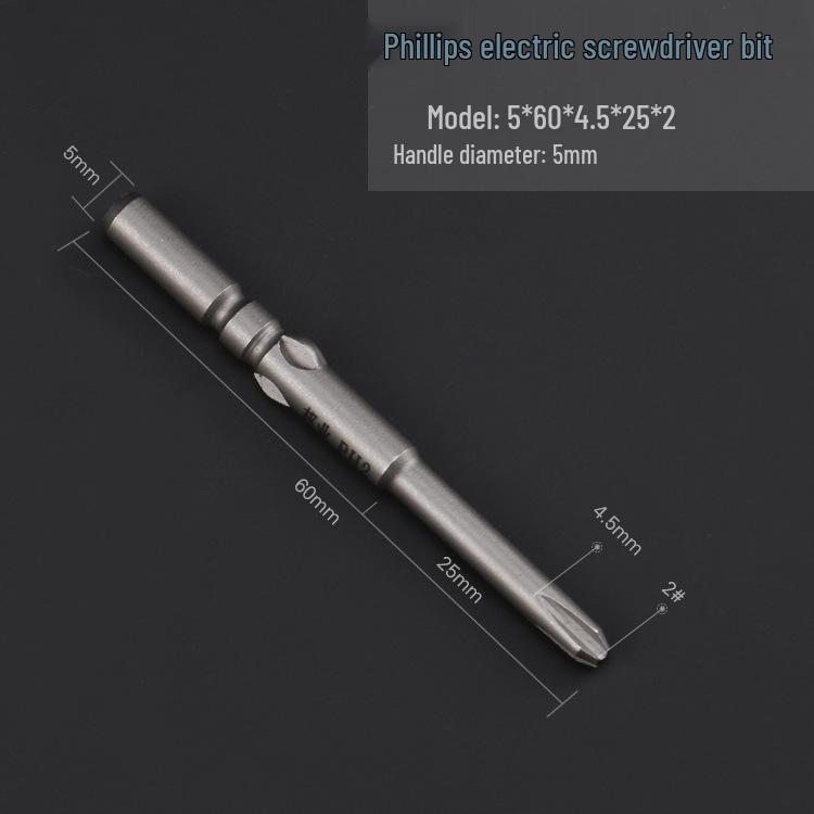 Hardened 5mm Magnetic S2 Steel Phillips Electric Screwdriver Bit Set