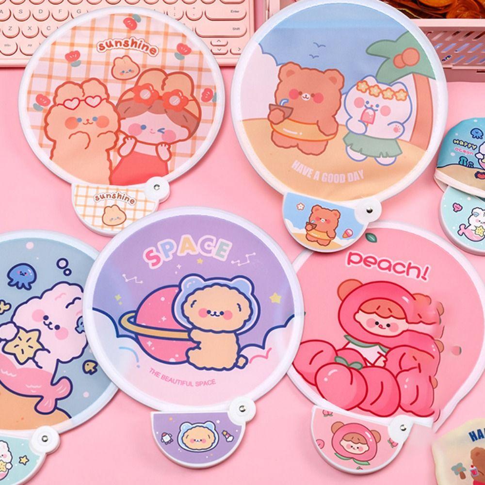 

Круглый летающий дисковый веер, декоративный ручной веер, портативный мини-веер для группы, детский подарок style G